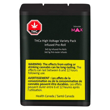 Weed Me Max High Voltage Variety THCa Coated Infused Pre-Roll
