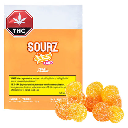 Spinach SOURZ Peach Orange Soft Chew