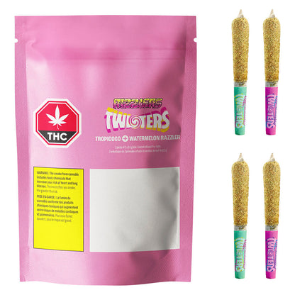 Watermelon Razzler + Tropicoco Coated Infused Pre-Roll | Smokey's