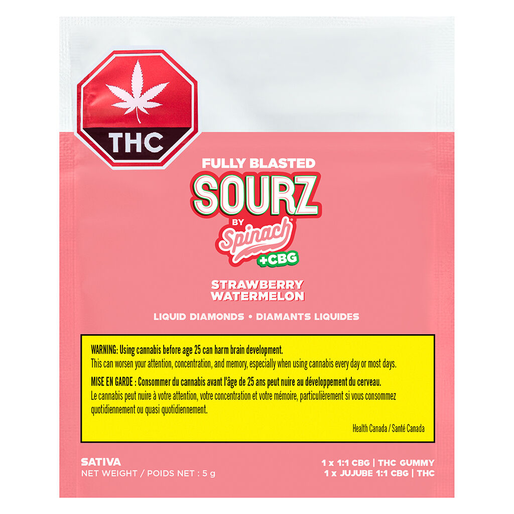 Spinach SOURZ Strawberry Watermelon CBG Soft Chew