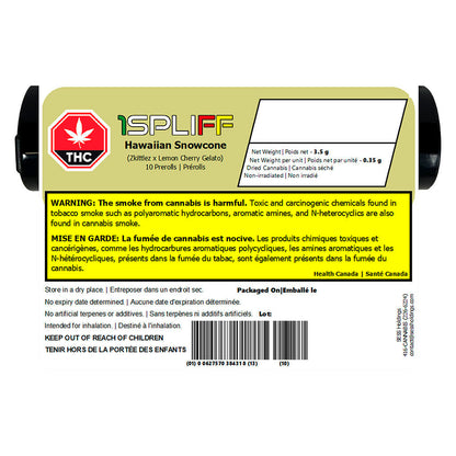 1Spliff Hawaiian Snowcone Pre-Roll