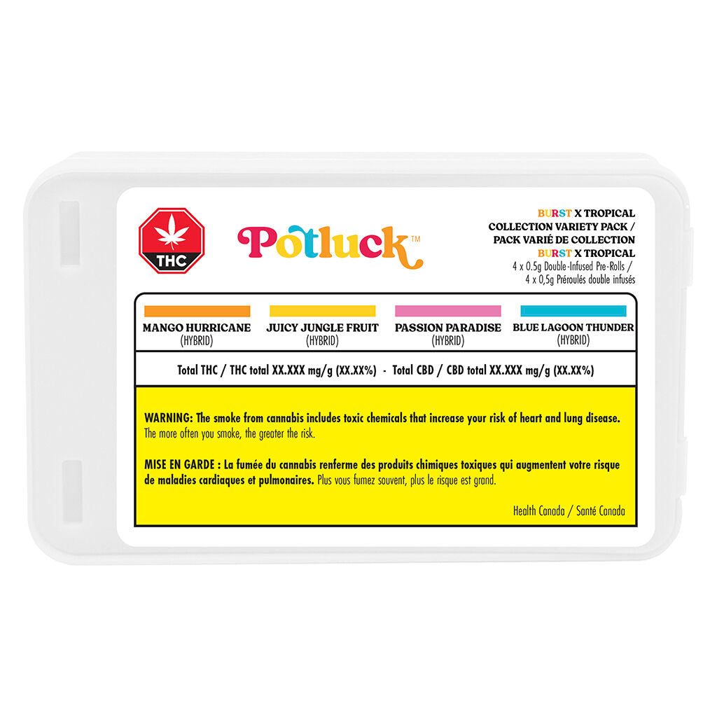 Potluck Tropical X Burst Variety Coated Infused Pre-Roll