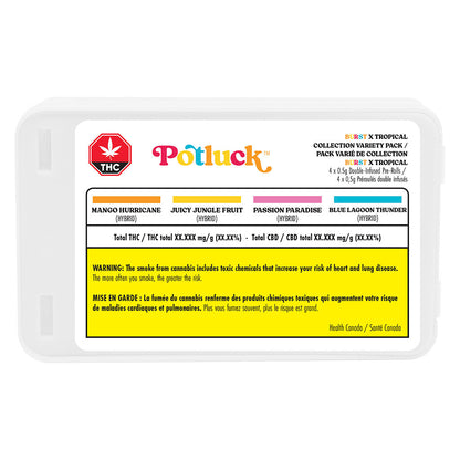 Potluck Tropical X Burst Variety Coated Infused Pre-Roll