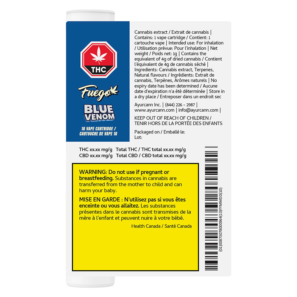 Blue Venom Cartridge | Smokey's