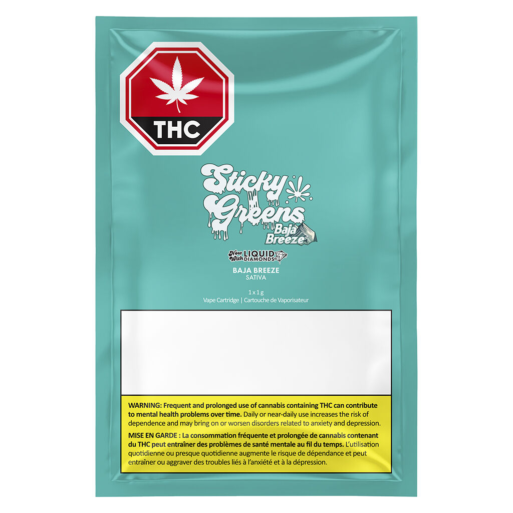 Sticky Greens Baja Breeze Liquid Diamond Cartridge