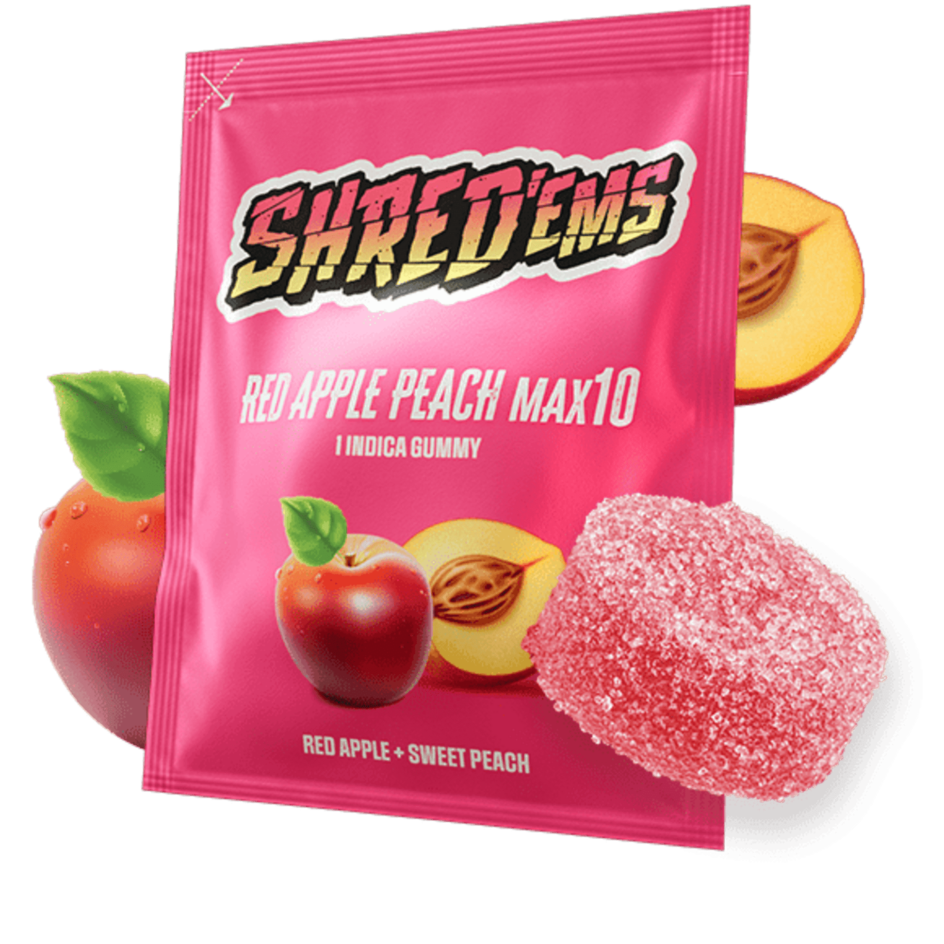 Shred'ems Red Apple Peach Soft Chew | Smokey's