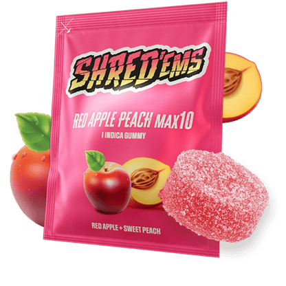 Shred'ems Red Apple Peach Soft Chew | Smokey's