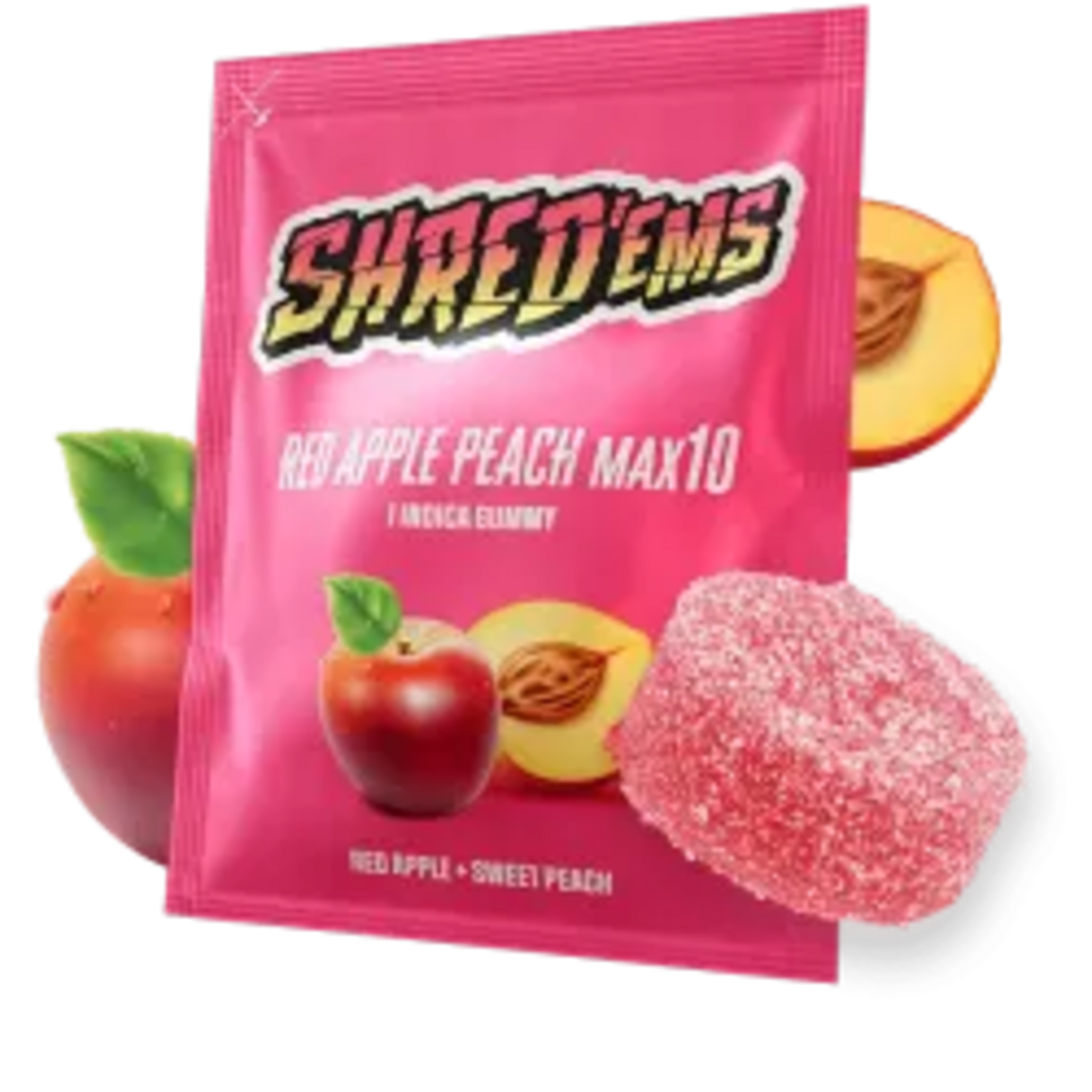 Shred'ems Red Apple Peach Soft Chew | Smokey's