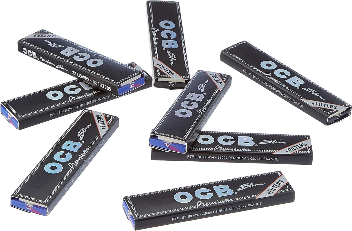 OCB Premium Black Slim Rolling Papers w/ Filters | Smokey's