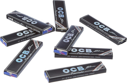 OCB Premium Black Slim Rolling Papers w/ Filters | Smokey's