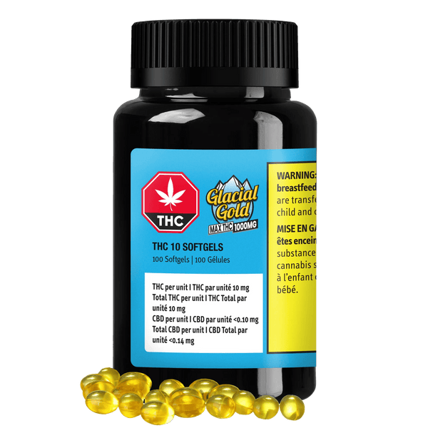 Glacial Gold THC 10 Softgels — Smokey's | Capsules | Cannabis Delivery & Pickup