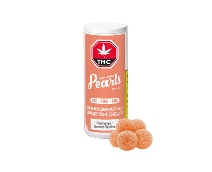 Pearls Sun Peach Lemonade CBG/CBC Soft Chew | Smokey's