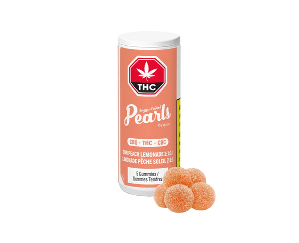 Pearls Sun Peach Lemonade CBG/CBC Soft Chew — Smokey's | Soft Chews | Cannabis Delivery & Pickup