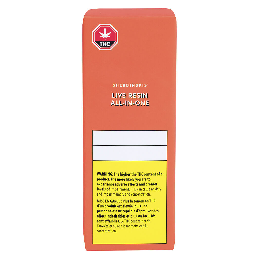 Sherbinskis Orange Sherbs Live Resin Disposable | Smokey's