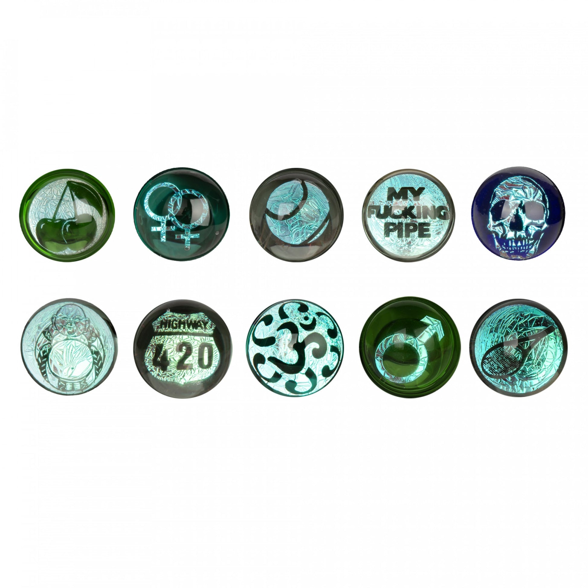 Red Eye 4.25" Dichroic Image Marble Hand Pipe | Smokey's