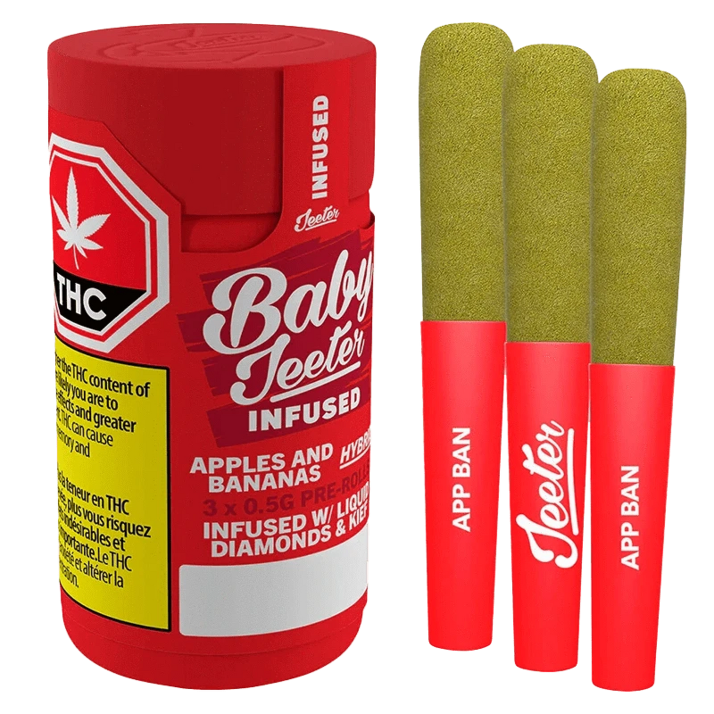 Baby Jeeter Apples and Bananas Coated Infused Pre-Roll | Smokey's