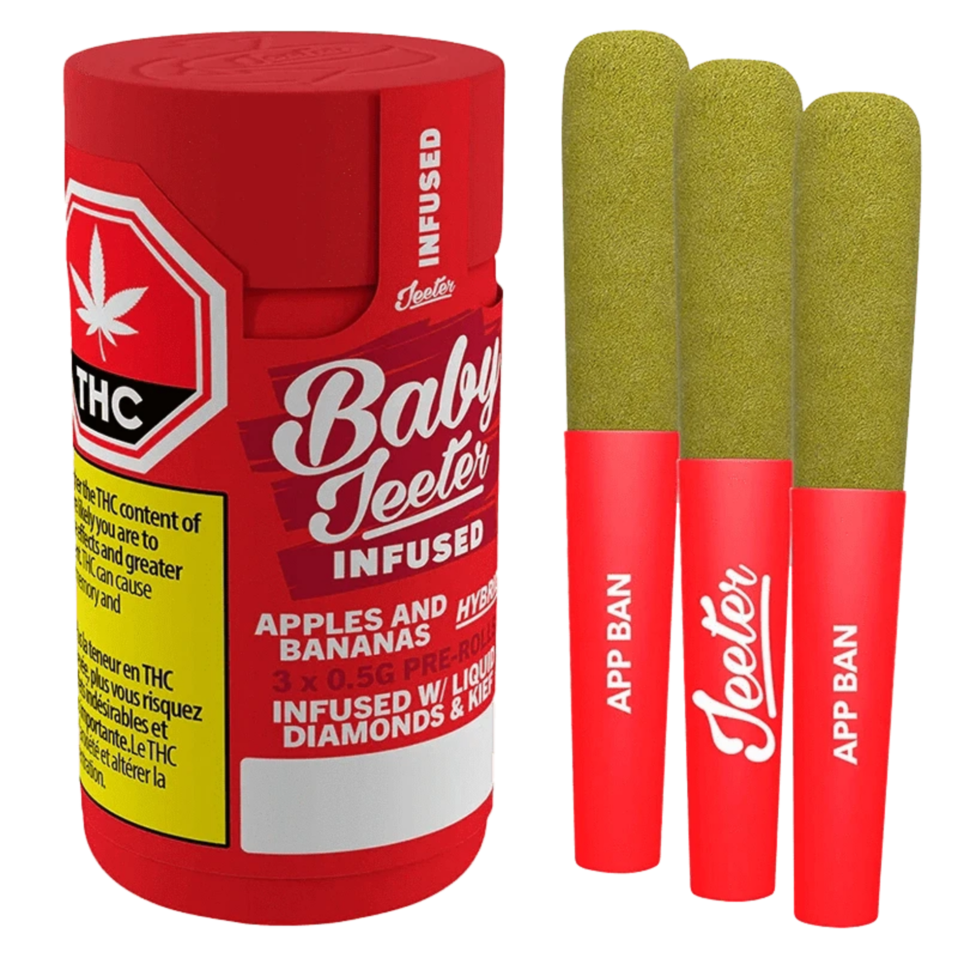 Baby Jeeter Apples and Bananas Coated Infused Pre-Roll | Smokey's