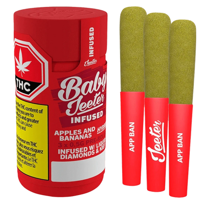 Baby Jeeter Apples and Bananas Coated Infused Pre-Roll | Smokey's