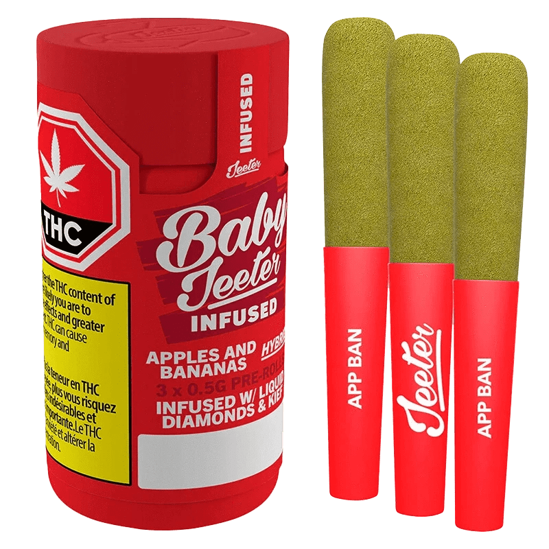 Baby Jeeter Apples and Bananas Coated Infused Pre-Roll | Smokey's