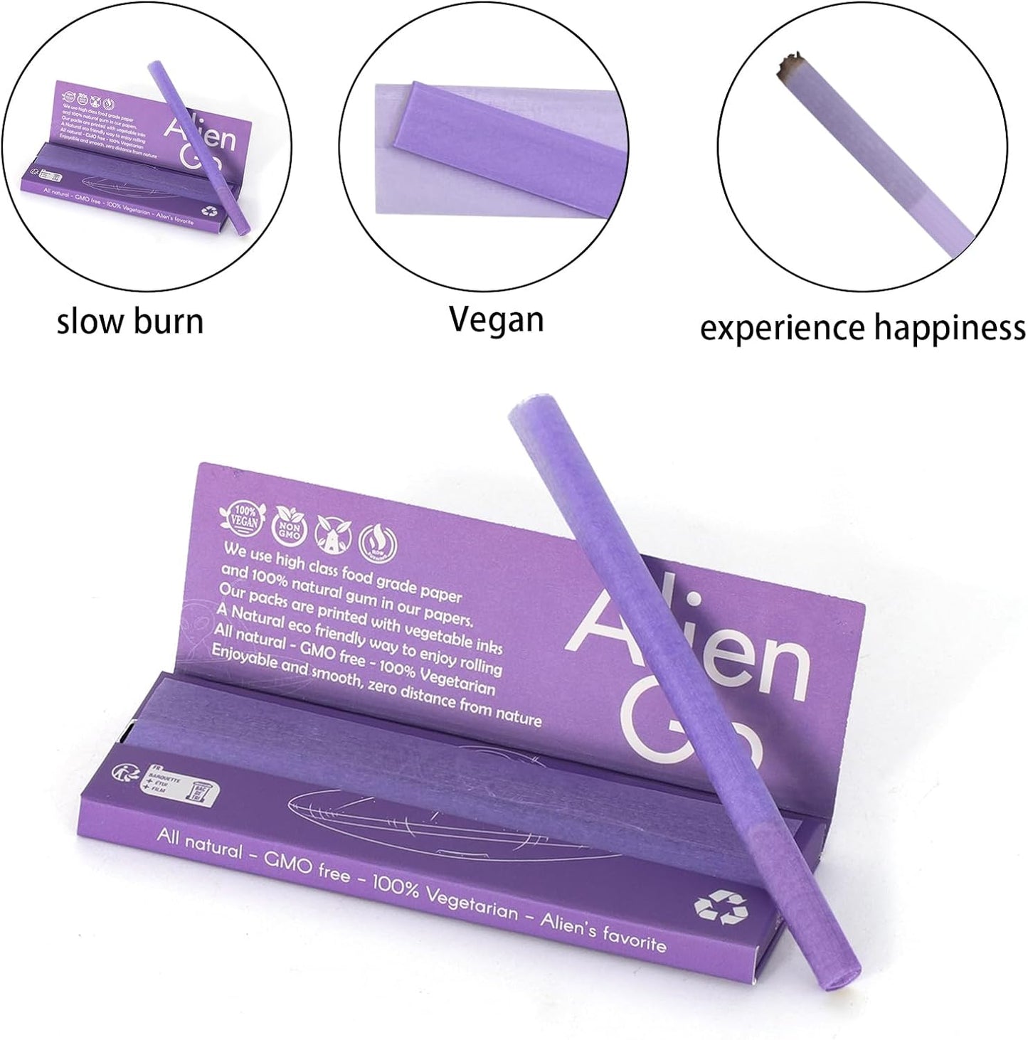 Alien Go Purple Rolling Papers