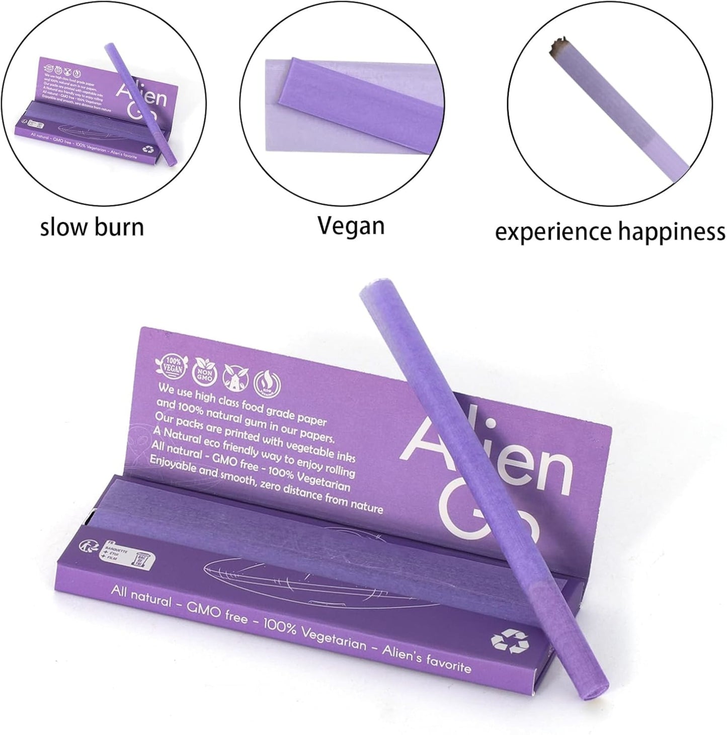 Alien Go Purple Rolling Papers | Smokey's