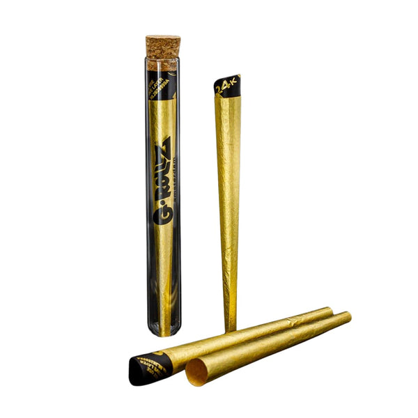 24k Gold King Size Cones — Smokey's | Rolling Papers, Cones, & Wraps | Cannabis Delivery & Pickup